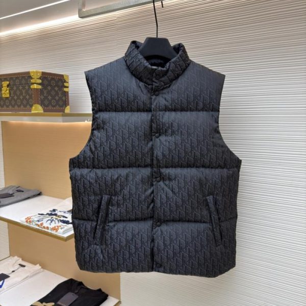 designer,replica,clothing,fake,1:1,lv,luxury,high quality Dior Jacquard All-over Print Down Vest (AN3AG)