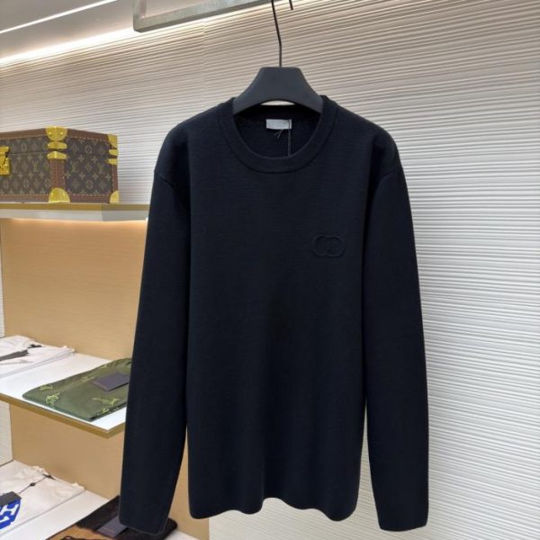 designer,replica,clothing,fake,1:1,lv,luxury,high quality Dior CD logo crew neck sweater (8C03B)