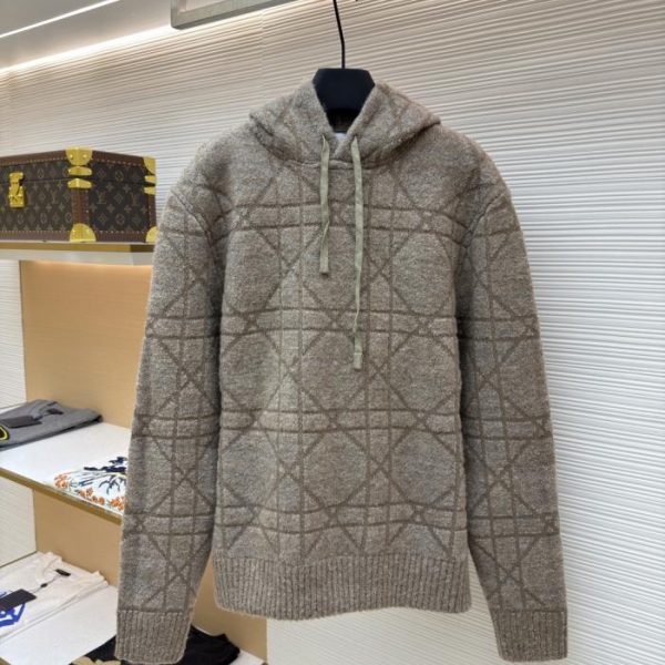 designer,replica,clothing,fake,1:1,lv,luxury,high quality Dior quilted jacquard knit hoodie (RQWMA)