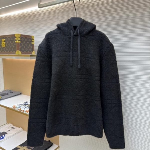 designer,replica,clothing,fake,1:1,lv,luxury,high quality Dior quilted jacquard knit hoodie (HGA7V)