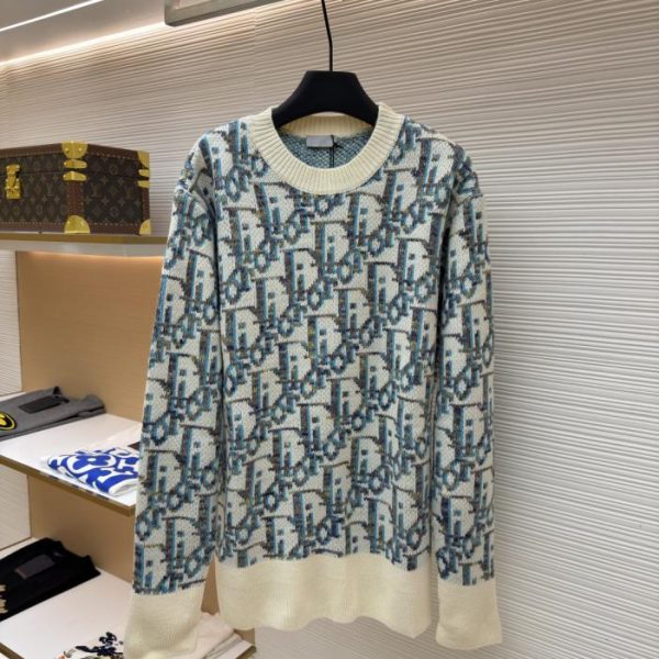 designer,replica,clothing,fake,1:1,lv,luxury,high quality Dior monogram crew neck sweater (7F0ZF)