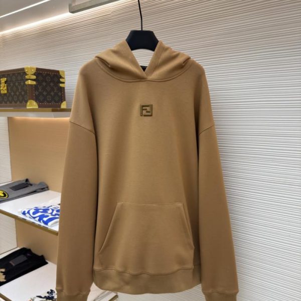 designer,replica,clothing,fake,1:1,lv,luxury,high quality Fendi lined FF hooded sweatshirt (4DRM9)
