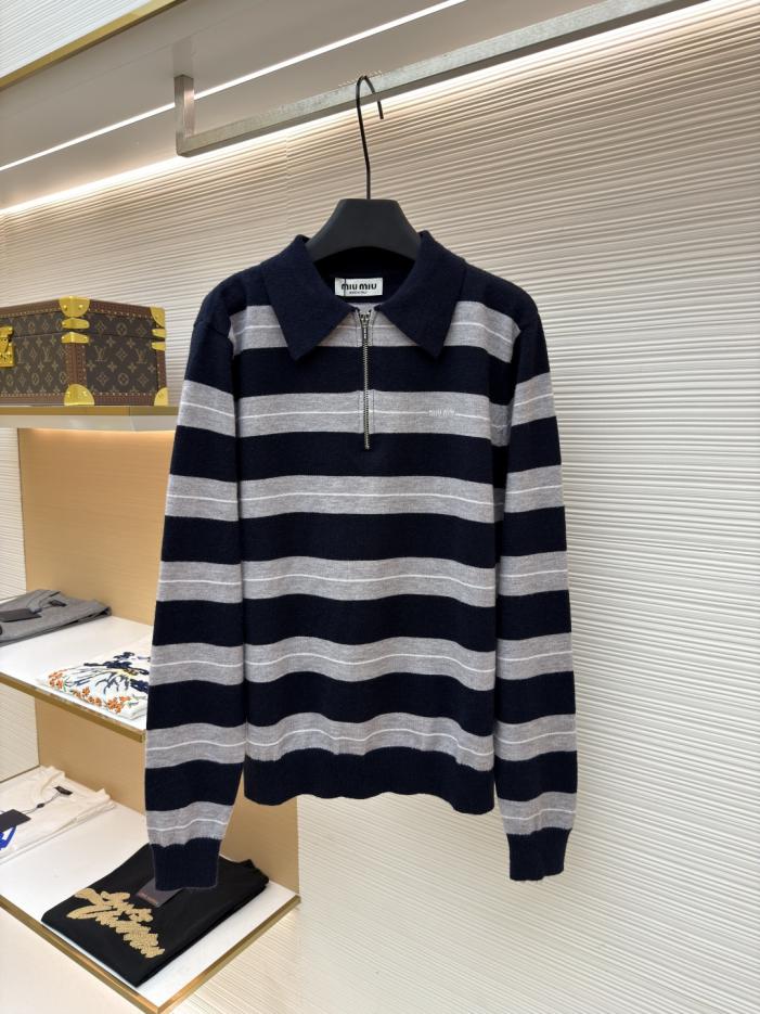 designer,replica,clothing,fake,1:1,lv,luxury,high quality MIUMIU Atheneum Flash Sale Striped Long-Sleeve Polo Shirt (7X6BT) designer,replica,clothing,fake,1:1,lv,luxury,high quality MIUMIU Atheneum Flash Sale Striped Long-Sleeve Polo Shirt (7X6BT)