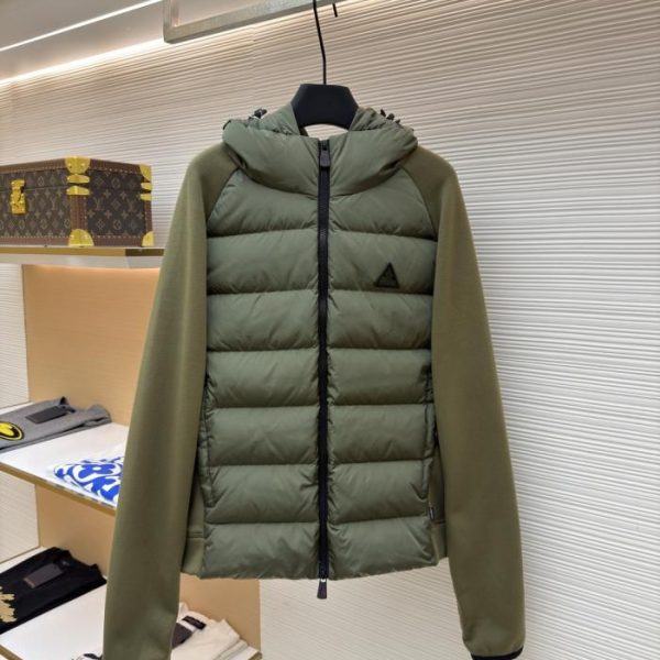 designer,replica,clothing,fake,1:1,lv,luxury,high quality Moncler Logo Woven Patchwork Down Jacket (RT1K9)