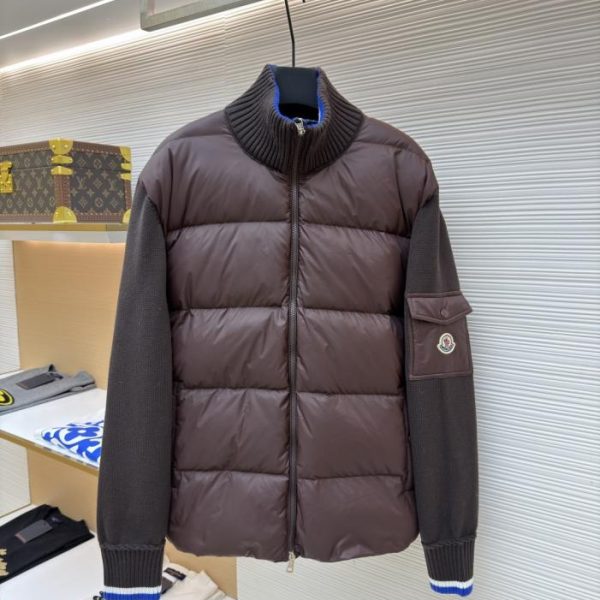 designer,replica,clothing,fake,1:1,lv,luxury,high quality Moncler wool and down-filled zip-up cardigan (ABT6N)