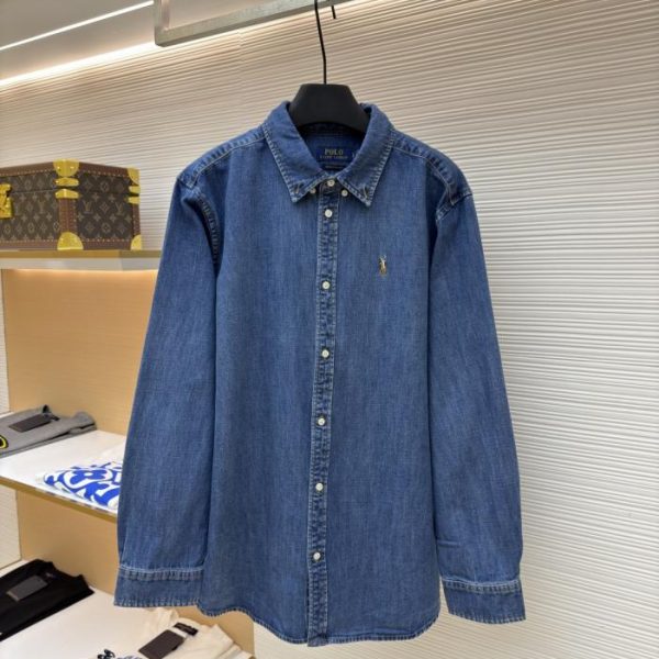 designer,replica,clothing,fake,1:1,lv,luxury,high quality Ralph Lauren Colorful Embroidered Denim Shirt (BWKRN)