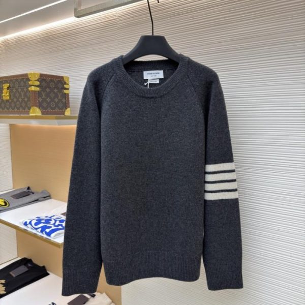 designer,replica,clothing,fake,1:1,lv,luxury,high quality THOM BROWNE Classic Four-Stripe Wool Knit Sweater (YJGXM)