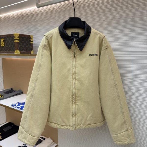 designer,replica,clothing,fake,1:1,lv,luxury,high quality WE11DONE Washed Canvas Collar Cotton Jacket (WVJHC)