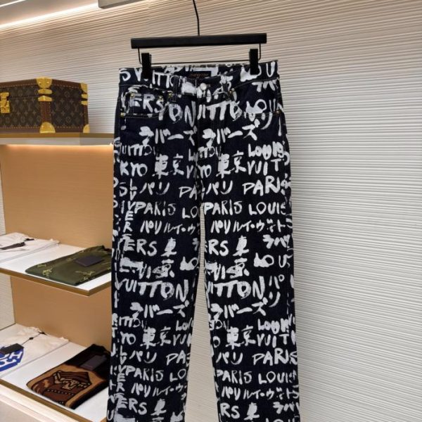 designer,replica,clothing,fake,1:1,lv,luxury,high quality LOUIS VUITTON Tokyo Limited Graffiti Jeans (361D2)