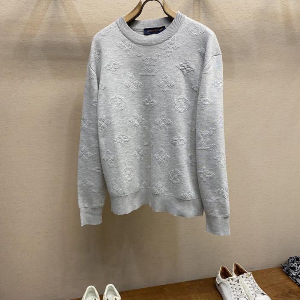 designer,replica,clothing,fake,1:1,lv,luxury,high quality LV Jacquard Crew Neck Knit Sweater (SJ840)