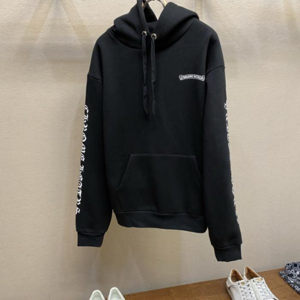 designer,replica,clothing,fake,1:1,lv,luxury,high quality Chrome Hearts Fall/Winter New Hooded Casual Fleece-Lined Loose Sweatshirt (K195M)