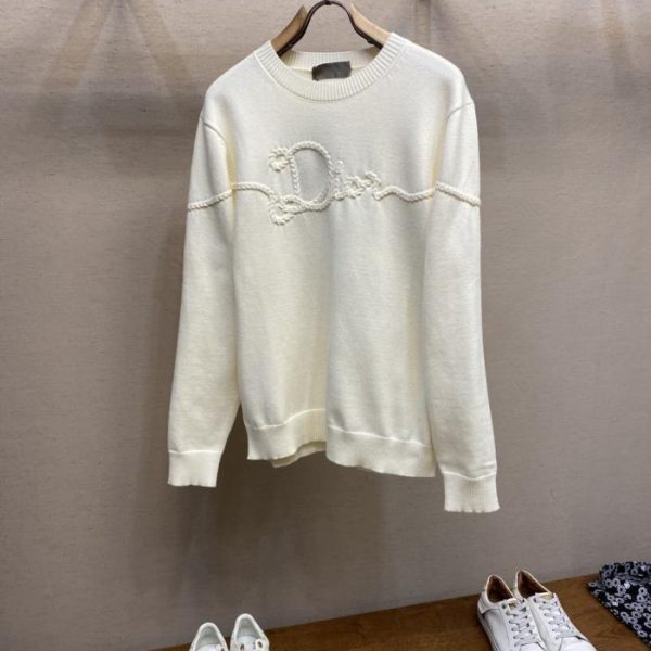designer,replica,clothing,fake,1:1,lv,luxury,high quality Dior’s new knit sweater in a plain wool knit fabric (0GD3M)