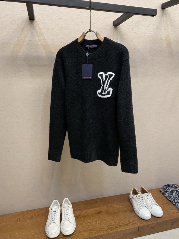 designer,replica,clothing,fake,1:1,lv,luxury,high quality LV wool blend crew neck sweater with intarsia LV logo on the front and back (TXXHB) designer,replica,clothing,fake,1:1,lv,luxury,high quality LV wool blend crew neck sweater with intarsia LV logo on the front and back (TXXHB)