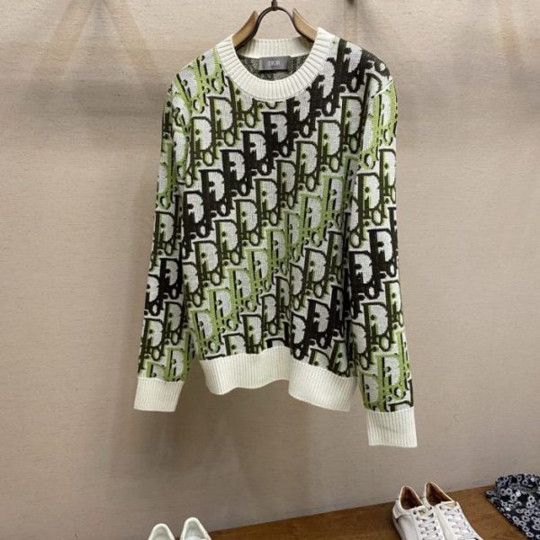 designer,replica,clothing,fake,1:1,lv,luxury,high quality Dior Oblique CD Jacquard Knit Sweater (ESYCK)