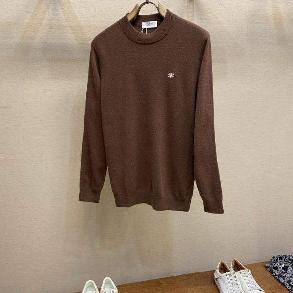 designer,replica,clothing,fake,1:1,lv,luxury,high quality Celine CE Classic Arc de Triomphe Embroidered 100% Wool Pullover (SQUQA)