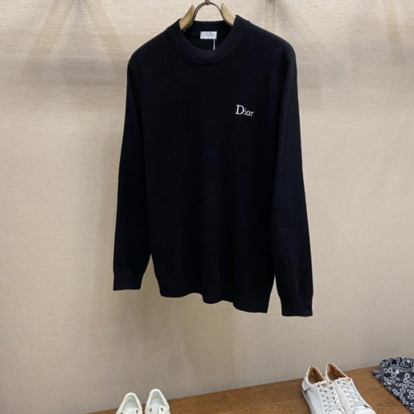 designer,replica,clothing,fake,1:1,lv,luxury,high quality Dior minimalist, sophisticated black wool pullover sweater (BQU3A)