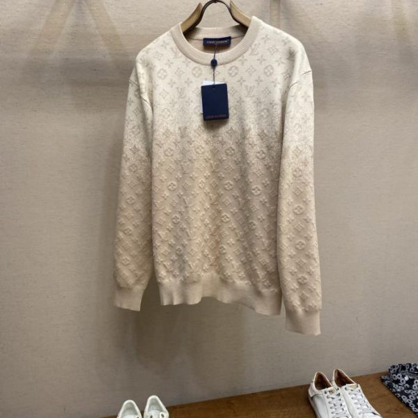 designer,replica,clothing,fake,1:1,lv,luxury,high quality LV gradient monogram crew neck wool sweater (Z4O8L)