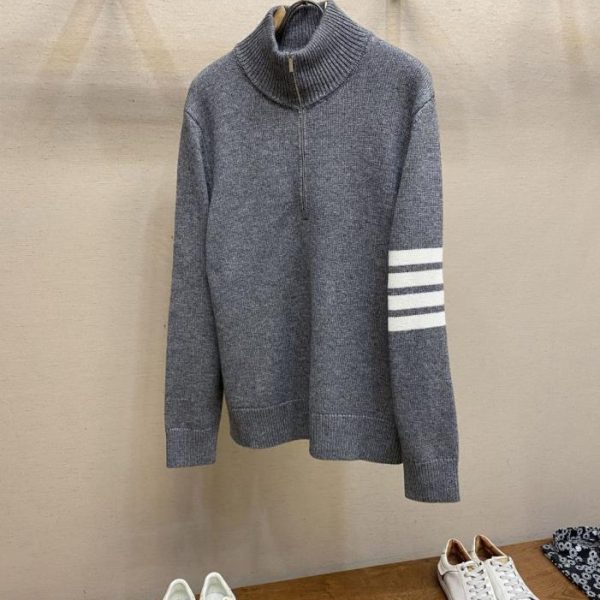 designer,replica,clothing,fake,1:1,lv,luxury,high quality Thom Browne half-zip sweater (AUQ8A)