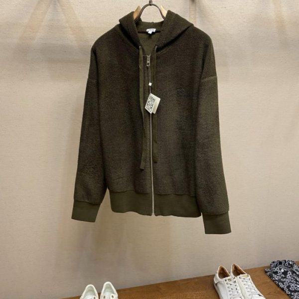 designer,replica,clothing,fake,1:1,lv,luxury,high quality Loewe Embroidered Hooded Zip-Up Cardigan (TLEMC)