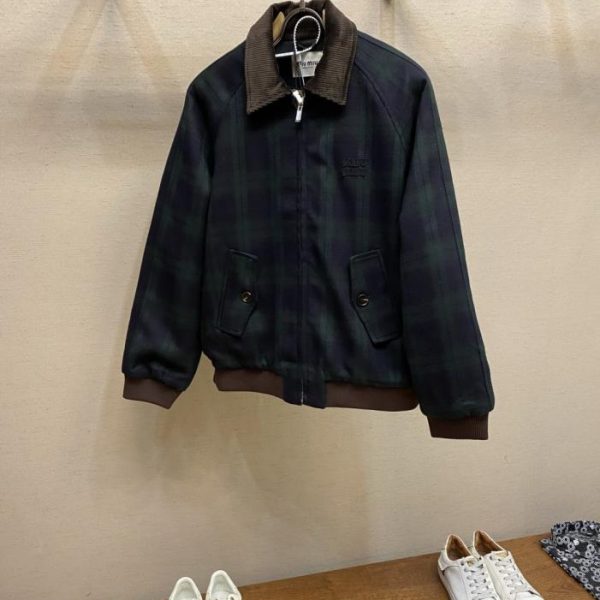 designer,replica,clothing,fake,1:1,lv,luxury,high quality Miu Miu Collared Color-Blocked Plaid Twill Jacket (LWDXE)