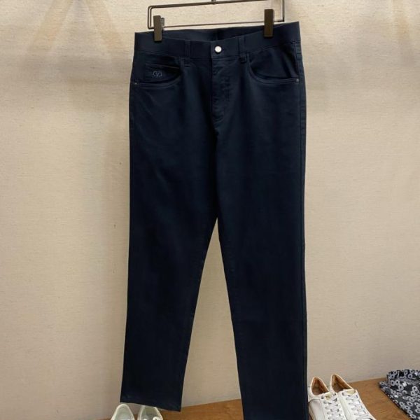 designer,replica,clothing,fake,1:1,lv,luxury,high quality VLT Blue Brushed Straight Leg Pants (LZSF4)