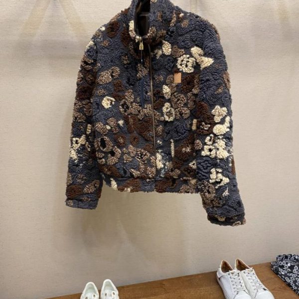 designer,replica,clothing,fake,1:1,lv,luxury,high quality LV Suede Reversible Waist-cinching Jacket, Unisex (E8YXT)