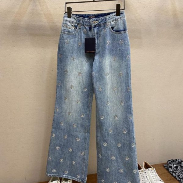 designer,replica,clothing,fake,1:1,lv,luxury,high quality Women’s LV Monogram Sequined Jeans (X8OJD)