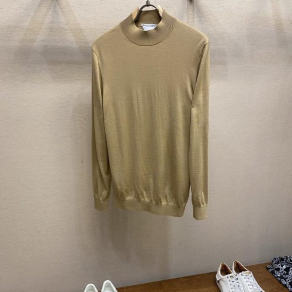 designer,replica,clothing,fake,1:1,lv,luxury,high quality Bottega Veneta Golden Wool High-Neck Long-Sleeve Knit Sweater (VTZ6W)