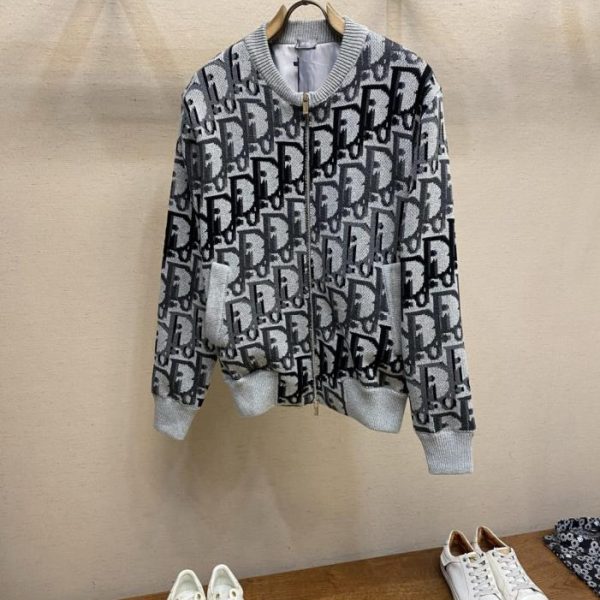 designer,replica,clothing,fake,1:1,lv,luxury,high quality Dior Oblique Printed Knit Cardigan (C2HA2)