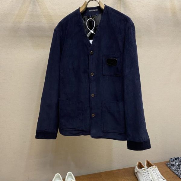 designer,replica,clothing,fake,1:1,lv,luxury,high quality LV Corduroy V-neck Long-sleeved Jacket (9VFGC)