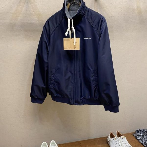 designer,replica,clothing,fake,1:1,lv,luxury,high quality Miu Miu Reversible Technical Fabric and Fleece Jacket (L3YMG)