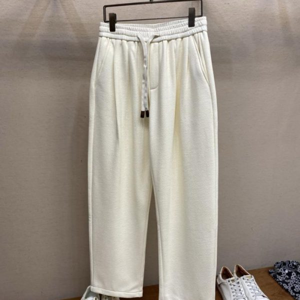 designer,replica,clothing,fake,1:1,lv,luxury,high quality BV White Puff Jeans – Men’s Wide-Leg Casual Pants (J02B5)