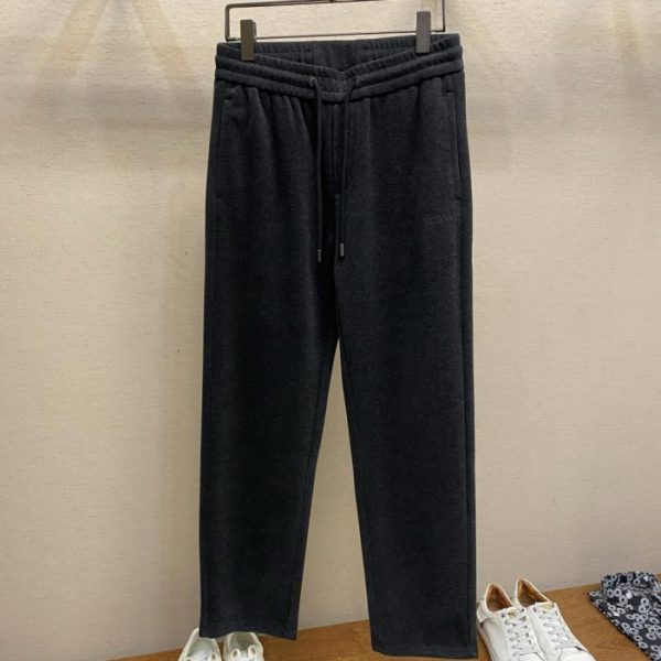 designer,replica,clothing,fake,1:1,lv,luxury,high quality Zzegna ZZ embroidered leather label wool pants (ASITZ)