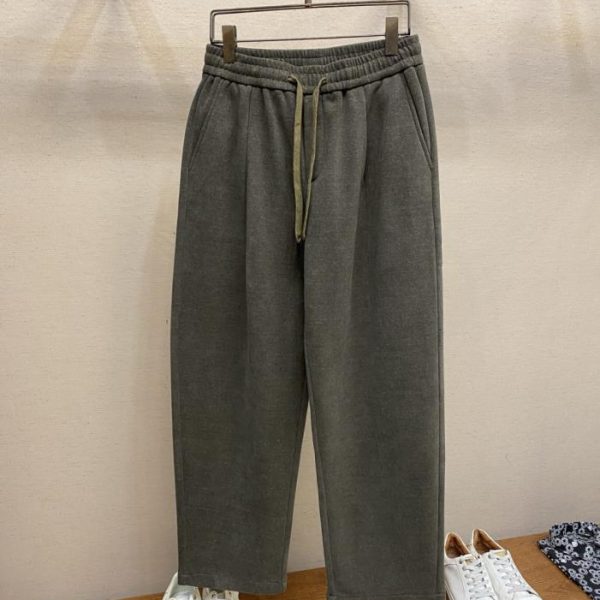 designer,replica,clothing,fake,1:1,lv,luxury,high quality BV Dark Green Blended Wide-Leg Casual Pants (GDX8Y)