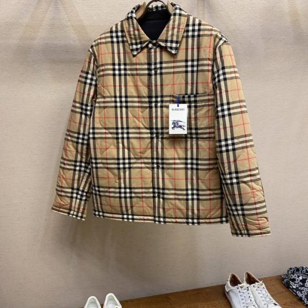 designer,replica,clothing,fake,1:1,lv,luxury,high quality Burberry check quilted reversible down jacket (ICYFN)