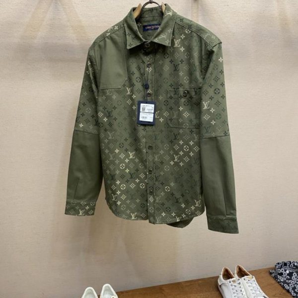 designer,replica,clothing,fake,1:1,lv,luxury,high quality LV MONOGRAM Moss Green Work Jacket Shirt (0Z8BR)