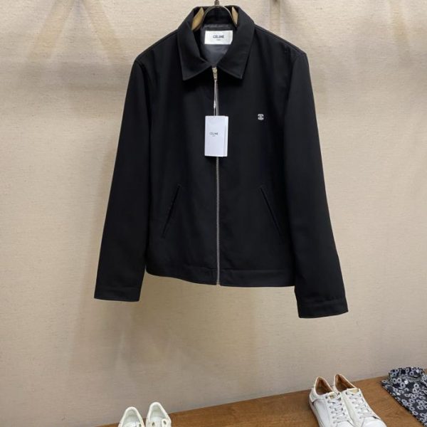 designer,replica,clothing,fake,1:1,lv,luxury,high quality Celine Black Zip-Up Jacket (L736W)