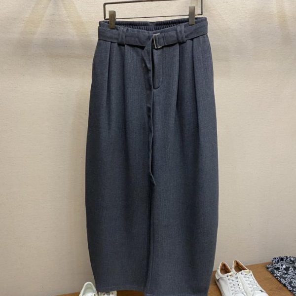 designer,replica,clothing,fake,1:1,lv,luxury,high quality PVLT… High-weight fleece-lined wide-leg pants with a belt (QMXF4)