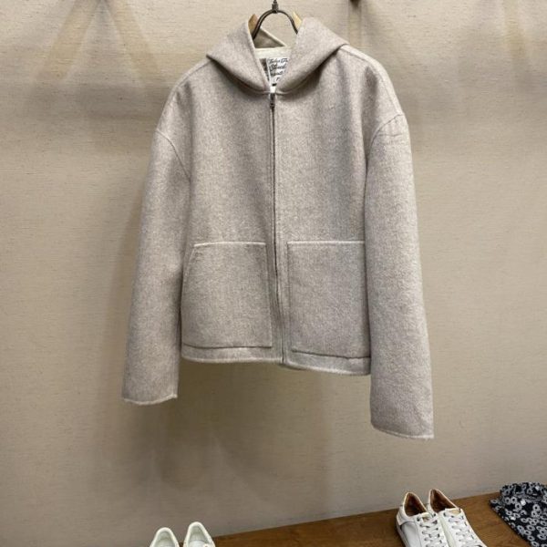 designer,replica,clothing,fake,1:1,lv,luxury,high quality Acne Studios Fall/Winter New Short Wool Zipper Hooded Jacket with Pockets (HYUT0)