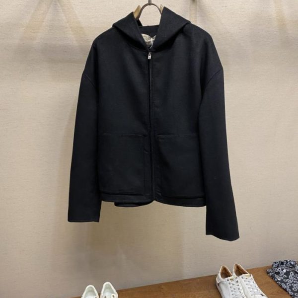 designer,replica,clothing,fake,1:1,lv,luxury,high quality Acne Studios Fall/Winter New Short Wool Zip-Up Hooded Jacket with Pockets (S0I70)