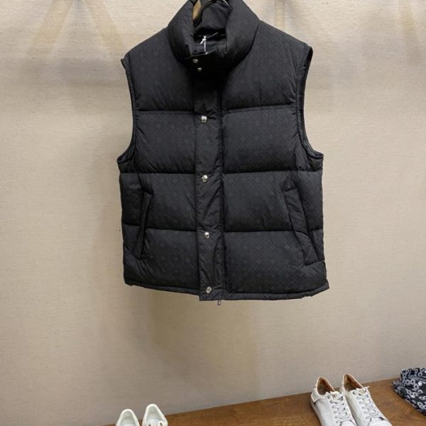 designer,replica,clothing,fake,1:1,lv,luxury,high quality Chrome Hearts Dark Pattern Jacquard Down Vest (B3KWS)