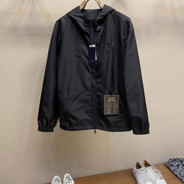 designer,replica,clothing,fake,1:1,lv,luxury,high quality LV Early Autumn MONOGRAM Nylon Reversible Hooded Windproof Jacket/Windbreaker (UE7ML)