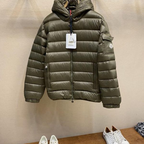 designer,replica,clothing,fake,1:1,lv,luxury,high quality Moncler down jacket with quilted hood and embroidered trim (1 AWZK)