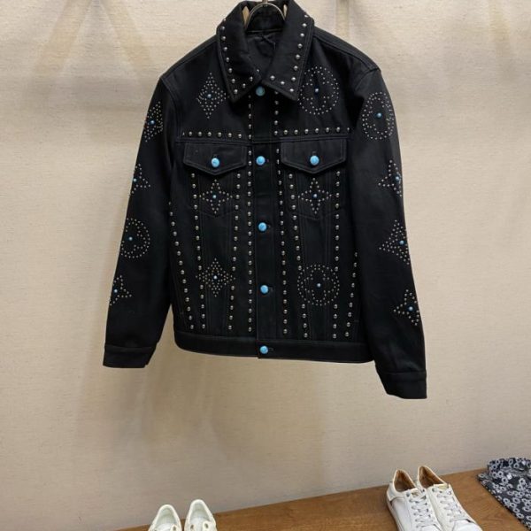 designer,replica,clothing,fake,1:1,lv,luxury,high quality LV Fall/Winter New Arrival: Heavy-duty Runway Style Lapel Denim Long-Sleeve Jacket (AZQGR)