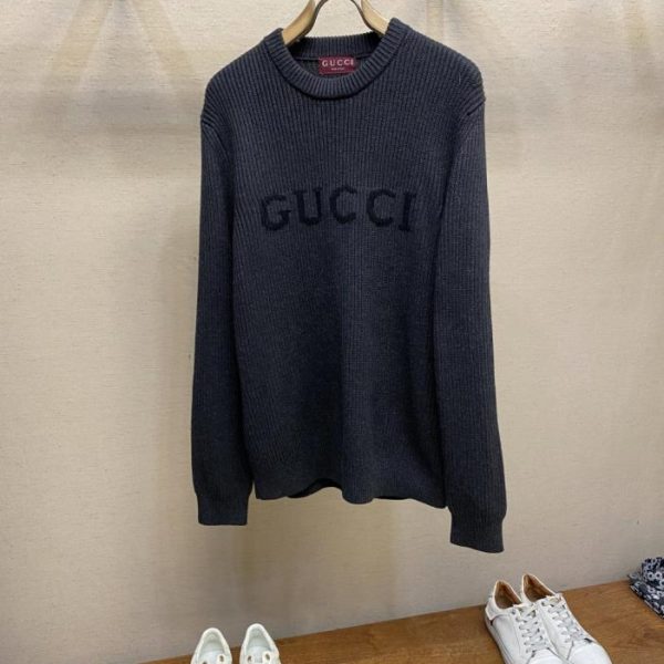 designer,replica,clothing,fake,1:1,lv,luxury,high quality Gucci wool blend ribbed knit sweater (GHMEW)