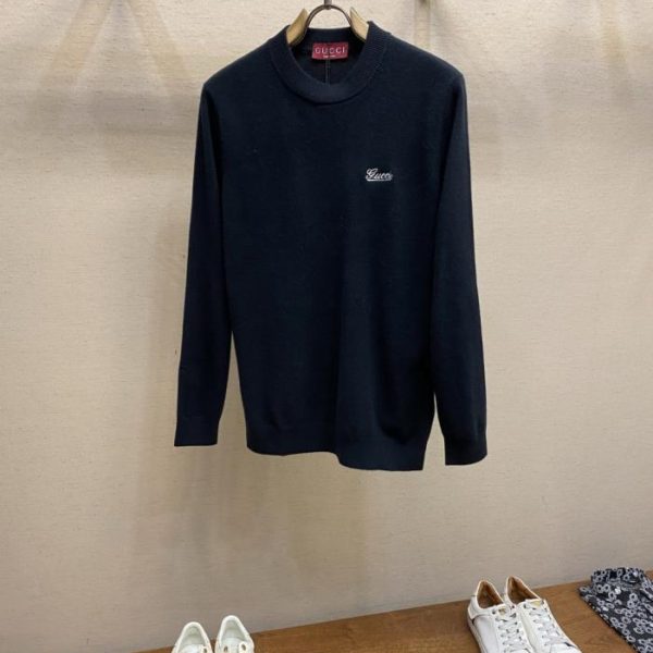 designer,replica,clothing,fake,1:1,lv,luxury,high quality Gucci GG logo all-wool crew neck sweater (WC0OM)
