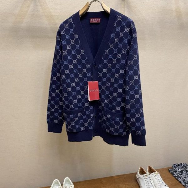 designer,replica,clothing,fake,1:1,lv,luxury,high quality Gucci double G jacquard knit cardigan (BODVG)