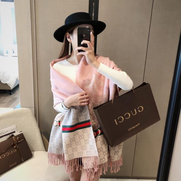 designer,replica,clothing,fake,1:1,lv,luxury,high quality New Gucci double-sided jacquard long scarf (00KSM)