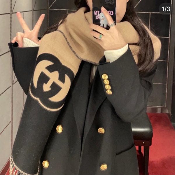 designer,replica,clothing,fake,1:1,lv,luxury,high quality Gucci large logo scarf (5MGAY)