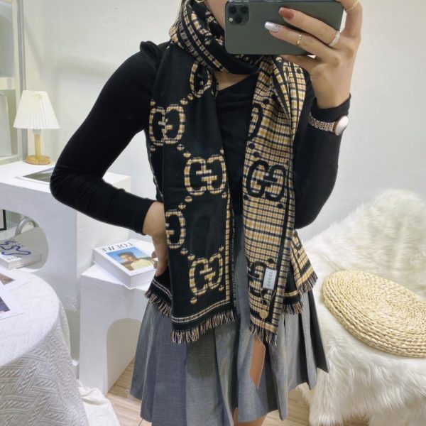 designer,replica,clothing,fake,1:1,lv,luxury,high quality Gucci Double G Jacquard Reversible Shawl (6FF3Z)